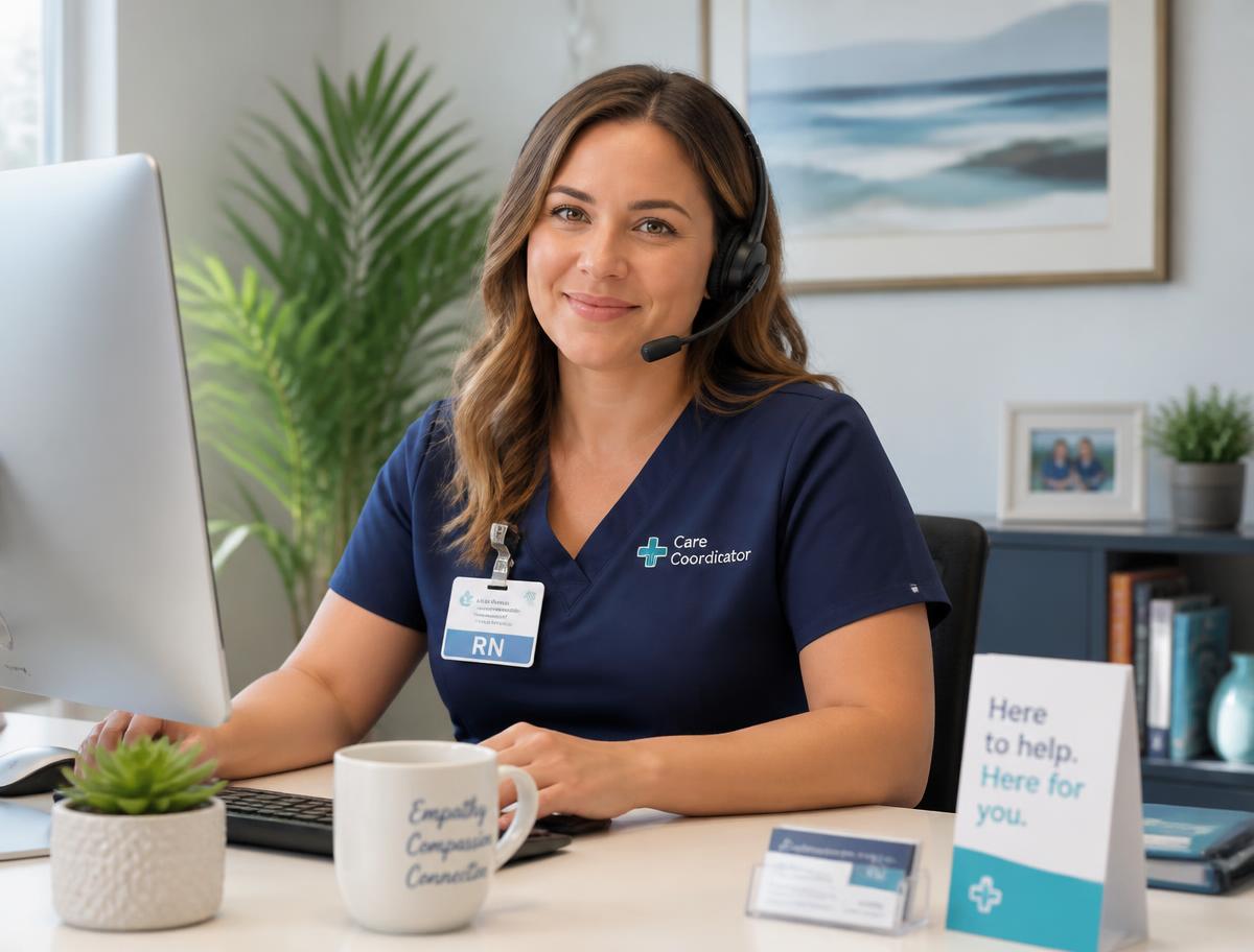 A ThriveCore Partners nurse care coordinator at her desk